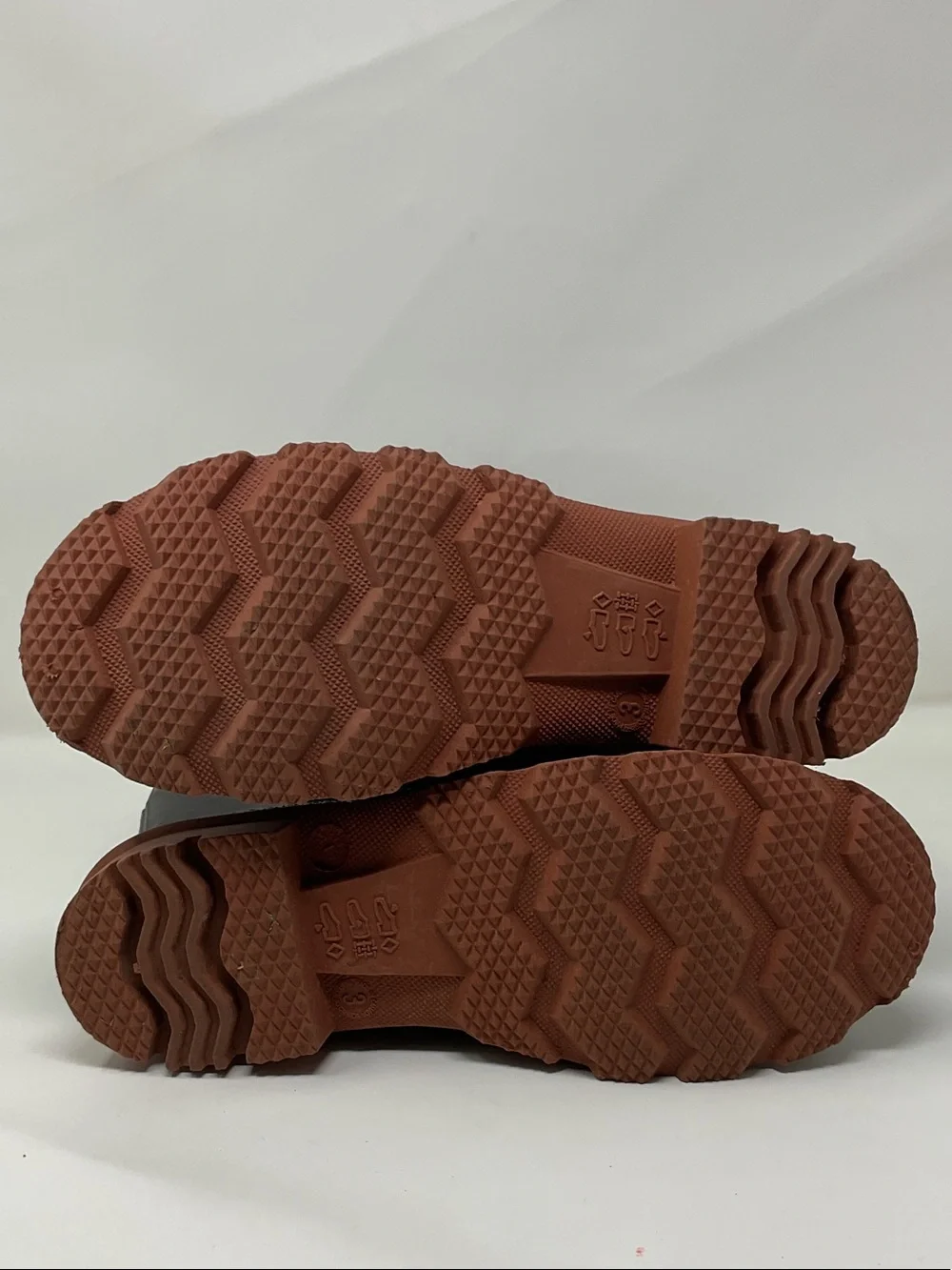 Kids Black Rubber Rain Boots with Brown Outsole Canada Size 3